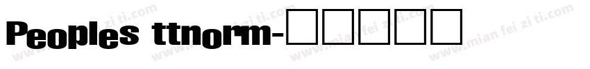Peoples ttnorm字体转换